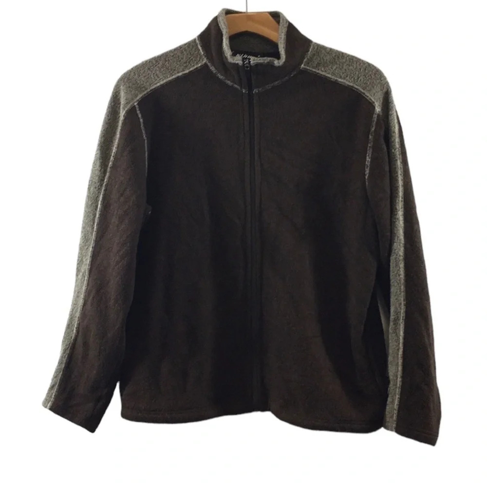 Kuhl Alpaca Fleece Jacket Browns Tan Mens Medium‎ Zip Up Outdoor